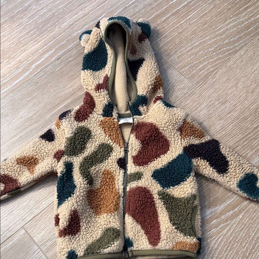 Outdoor Kids Green Sherpa Hoodie